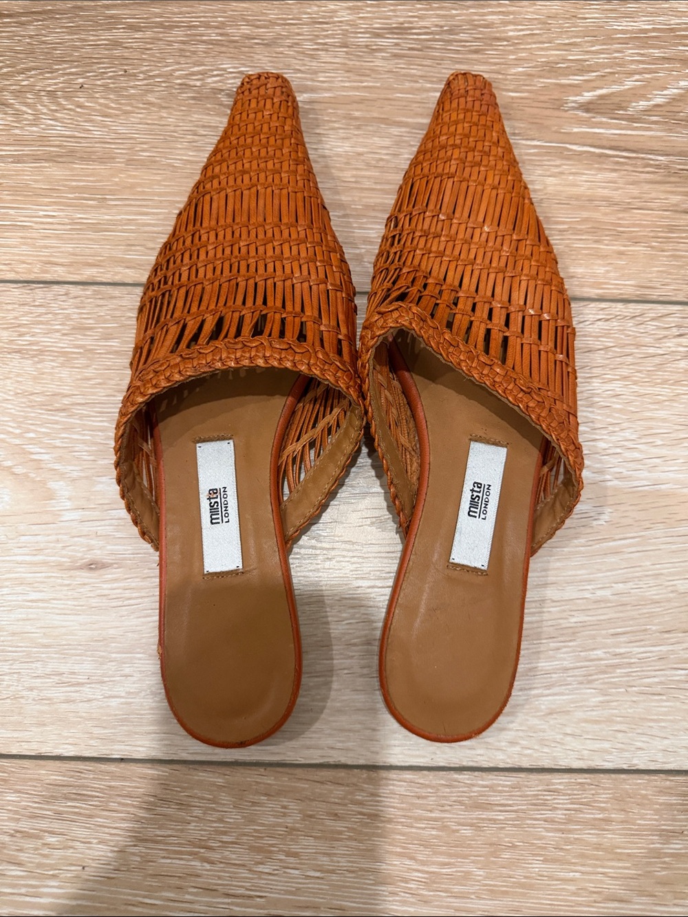 Missta Los Woven Pointed Mule - Tan